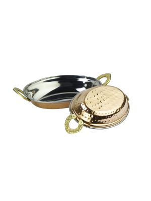 12 x Copper n Steel Oval entre'e / Rice dish