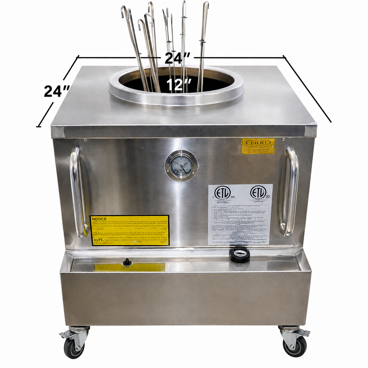 Small 24" X 24" - CE Approved Gas Tandoori Oven (UK)