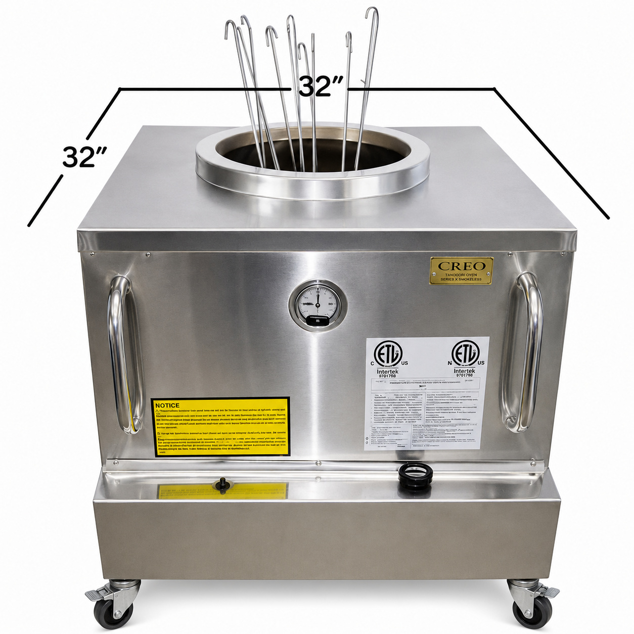 LARGE 32" x 32" - CE Approved Restaurant Gas Tandoori Oven (UK)