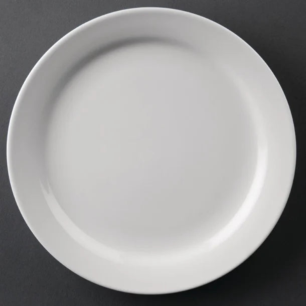 White Narrow Rimmed plates (12 pack)