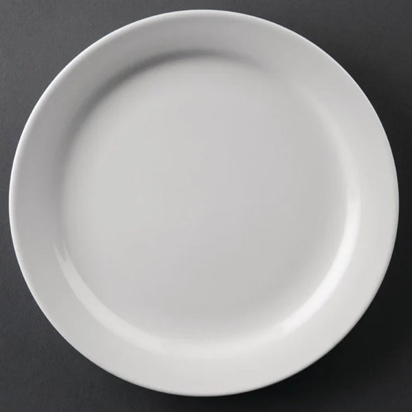 White Narrow Rimmed plates (12 pack)