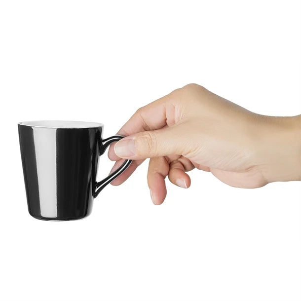 Flat White Cups Black 170ml (12 Pack)