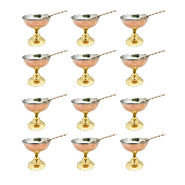 12 x Ice Cream cup with spoons