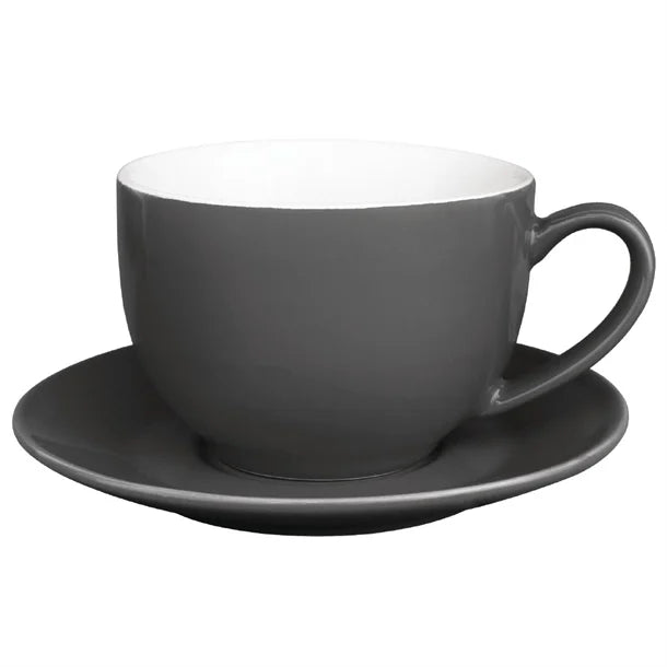 Cappuccino Cups Charcoal 340ml (12 Pack)