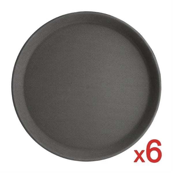 Round Non-Slip Trays (6 Pack)